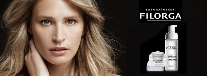 Imagen promocional de los productos cosméticos de la marca Filorga